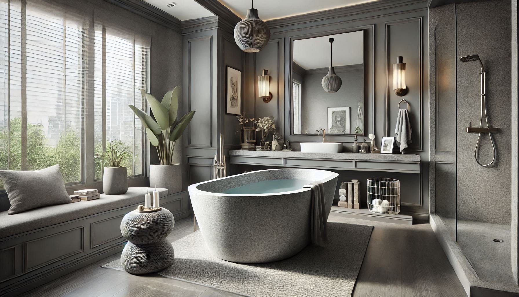 Artificial Stone Tub Grey: Sleek, Modern, and Timeless Elegance!