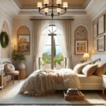 Mediterranean Style Bedroom Wall Colors for a Light Bed